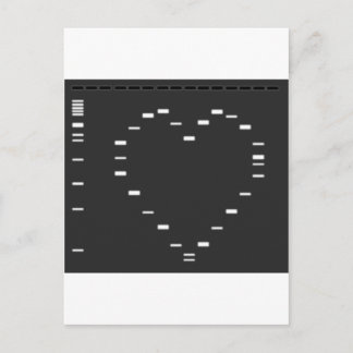 Postal Corazón de la DNA en el gel de la agarosa