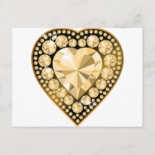 Postal Corazón de la Gema de Topaz