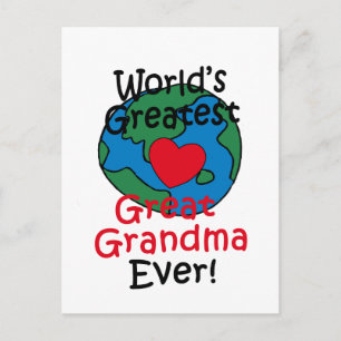 Postal Corazón de la Mejor Bisabuela del Mundo