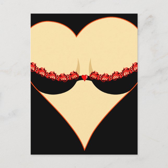 Postal corazón de la mujer (Anverso)
