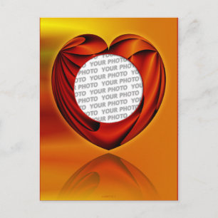 Postal Corazón de la vida - plantilla