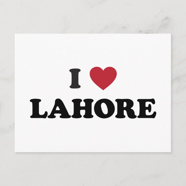 Postal Corazón de Lahore Pakistán (Anverso)