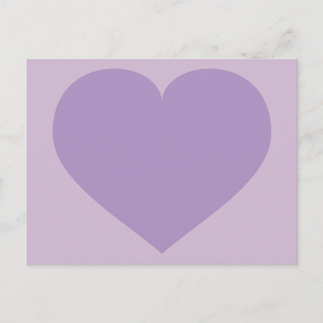 Postal Corazón de lavanda (Anverso)
