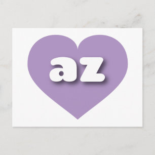 Postal Corazón de lavanda de Arizona - Amo az