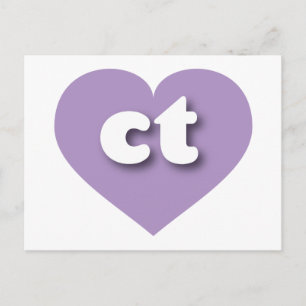 Postal Corazón de lavanda de Connecticut - Me encanta