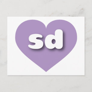 Postal Corazón de lavanda en Dakota del Sur - Amo Sd