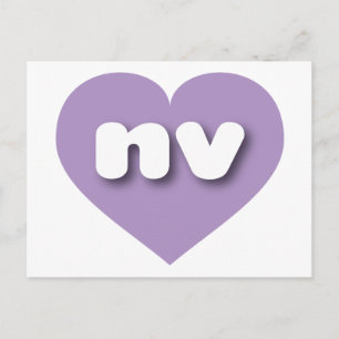 Postal Corazón de lavanda en Nevada - Amo la nv