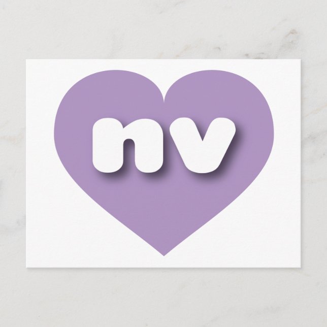 Postal Corazón de lavanda en Nevada - Amo la nv (Anverso)