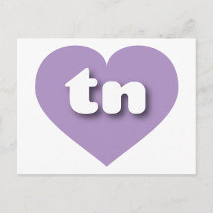 Postal Corazón de lavender de Tennessee - Me encanta tn