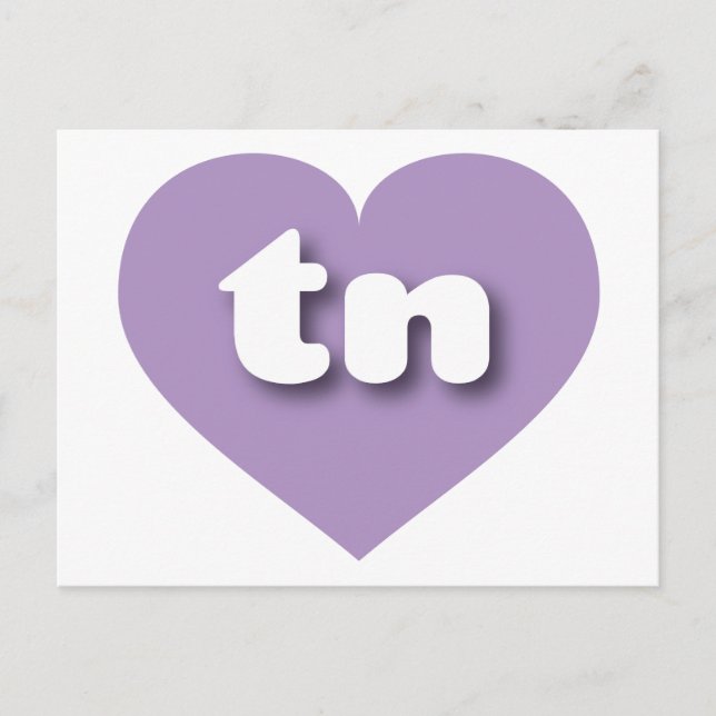 Postal Corazón de lavender de Tennessee - Me encanta tn (Anverso)