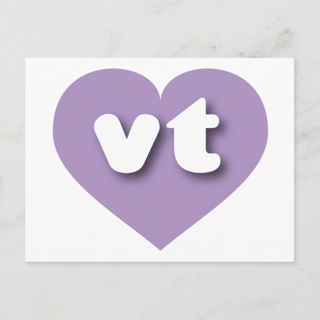 Postal Corazón de lavender de Vermont - Me encanta vt (Anverso)