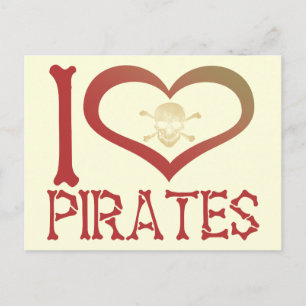 Postal Corazón de los piratas