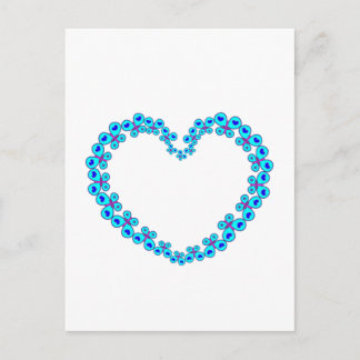 Postal Corazón de mariposa de corazón y estrellas
