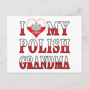 Postal Corazón de mi abuela polaca