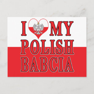 Postal Corazón de mi Babcia polaca