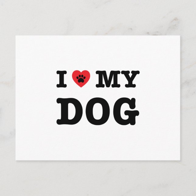Postal Corazón de mi perro (Anverso)