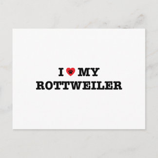 Postal Corazón de mi Rottweiler