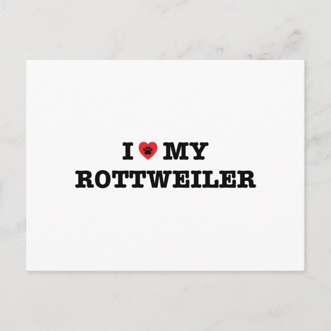 Postal Corazón de mi Rottweiler (Anverso)