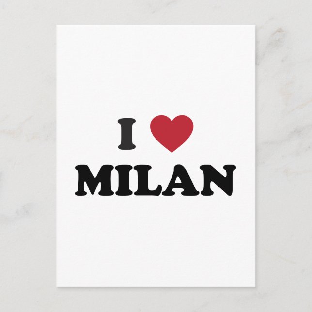 Postal Corazón de Milán Italia (Anverso)