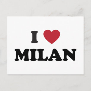 Postal Corazón de Milán Italia