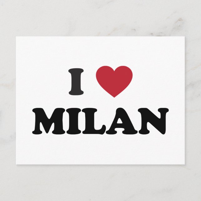 Postal Corazón de Milán Italia (Anverso)