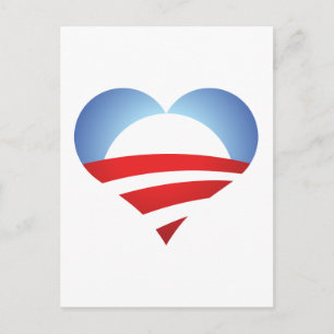Postal Corazón de Obama