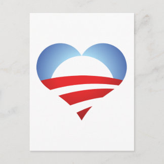 Postal Corazón de Obama