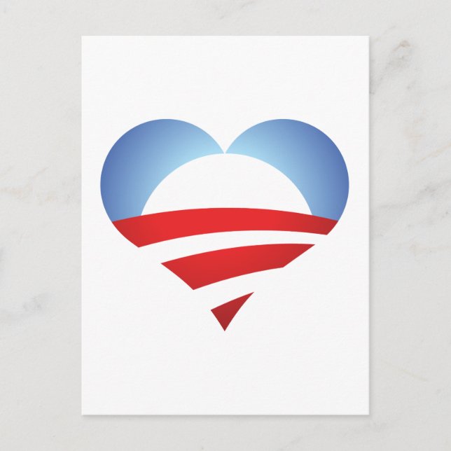 Postal Corazón de Obama (Anverso)