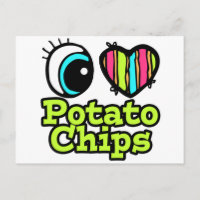 Corazón de ojos brillante me encantan las patatas 