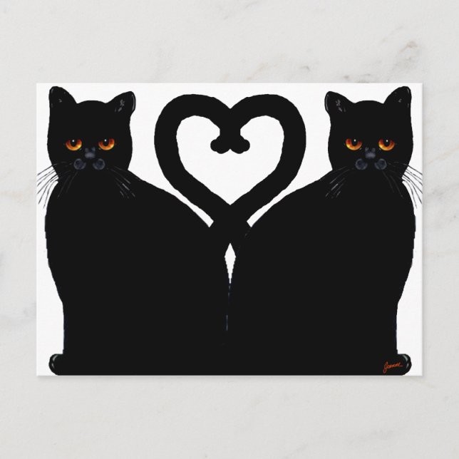 Postal Corazón de ojos brillantes (Anverso)