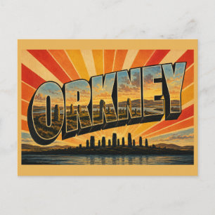 Postal Corazón de Orkney Neolítico Escocia Viaje Vintage