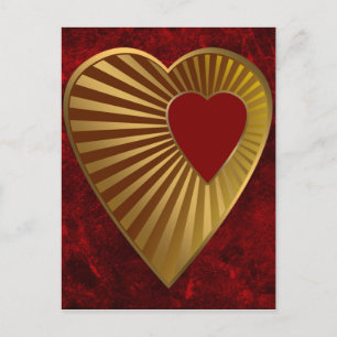 Postal Corazón de oro