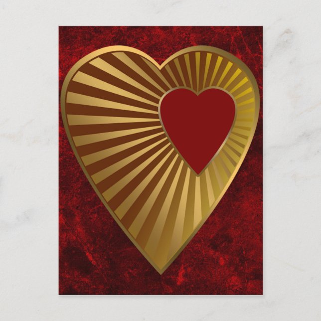 Postal Corazón de oro (Anverso)