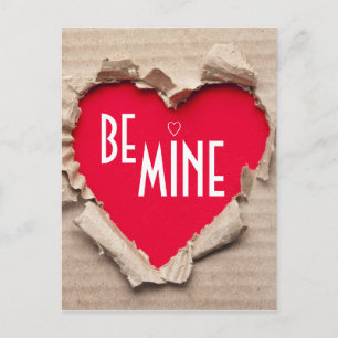 Postal Corazón de papel desgarrado