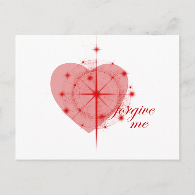 Postal corazón de perdón (Anverso)