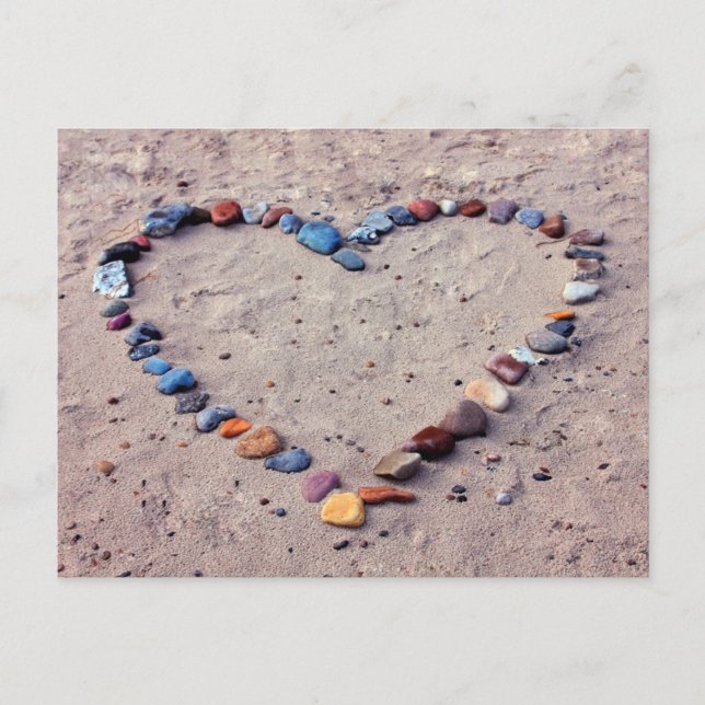 Postal Corazón de piedras (Anverso)