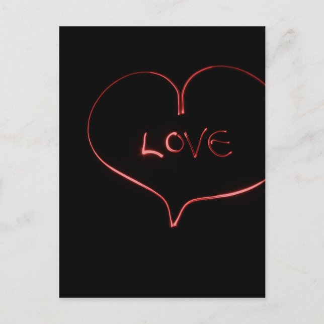 Postal Corazón de pintura clara (Anverso)