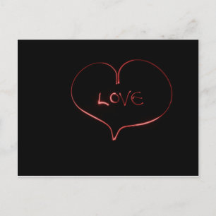 Postal Corazón de pintura clara