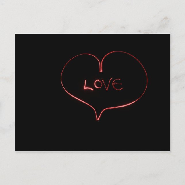 Postal Corazón de pintura clara (Anverso)