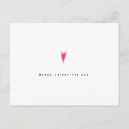 Postal Corazón de San Valentín Ditsy Rosa Minimalista
