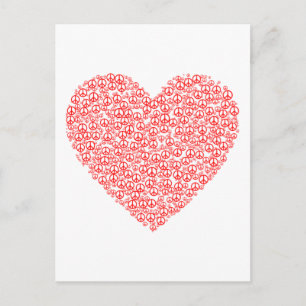 Postal Corazón de signo de paz