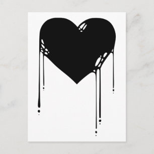 Postal _corazón de tinta