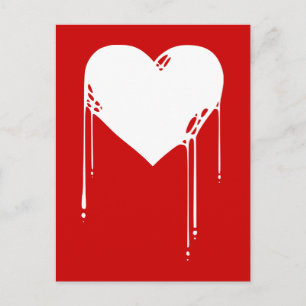 Postal _corazón de tinta