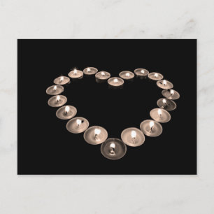 Postal Corazón de velas