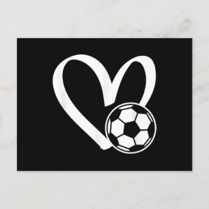 Postal Corazón del balón de fútbol