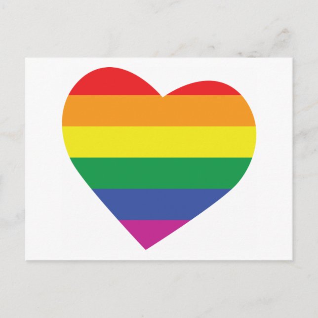 Postal Corazón del Orgullo Gay (Anverso)