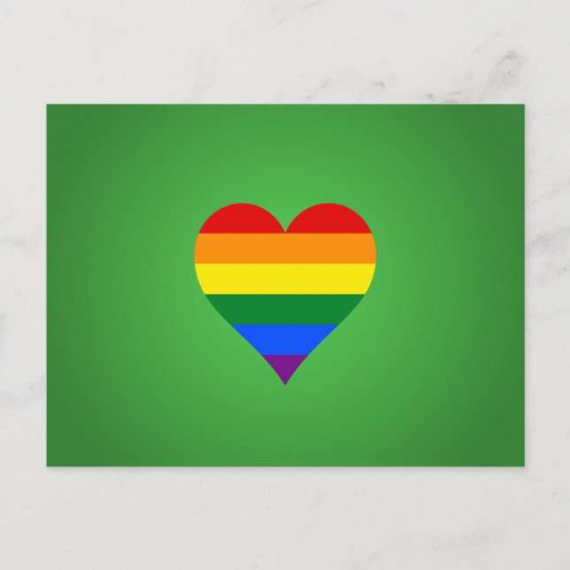 Postal Corazón del orgullo LGBT (Anverso)