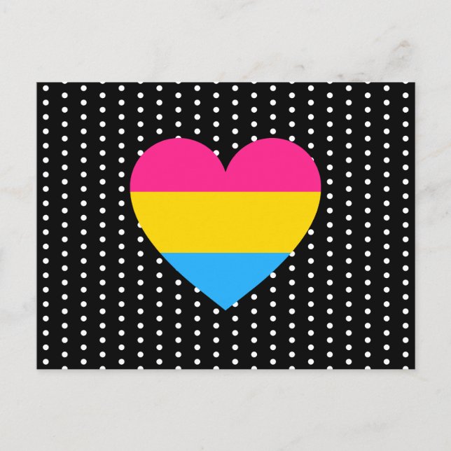 Postal Corazón del Orgullo Pansexual (Anverso)