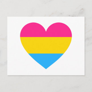 Postal Corazón del Orgullo Pansexual