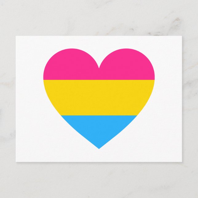 Postal Corazón del Orgullo Pansexual (Anverso)